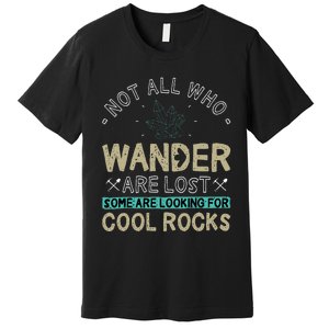 Some Are Looking For Cool Rocks Geologist Geode Hunter Premium T-Shirt