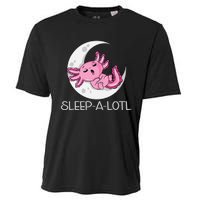 SLEEP A LOTL Sleeping Axolotl Pyjamas Funny Cooling Performance Crew T-Shirt