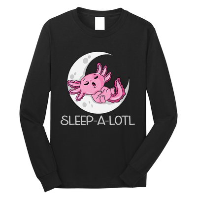 SLEEP A LOTL Sleeping Axolotl Pyjamas Funny Long Sleeve Shirt