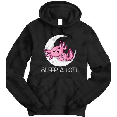 SLEEP A LOTL Sleeping Axolotl Pyjamas Funny Tie Dye Hoodie