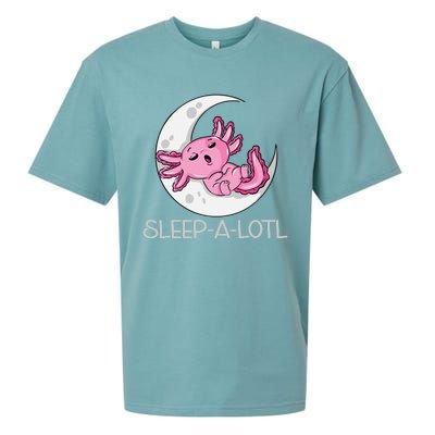 SLEEP A LOTL Sleeping Axolotl Pyjamas Funny Sueded Cloud Jersey T-Shirt