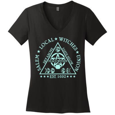 Salem Local Witches Women's V-Neck T-Shirt