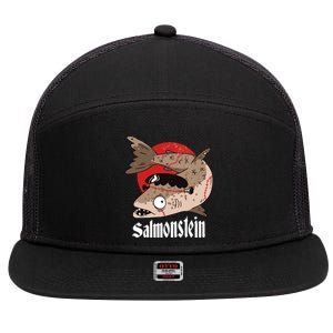 Salmonstein 7 Panel Mesh Trucker Snapback Hat