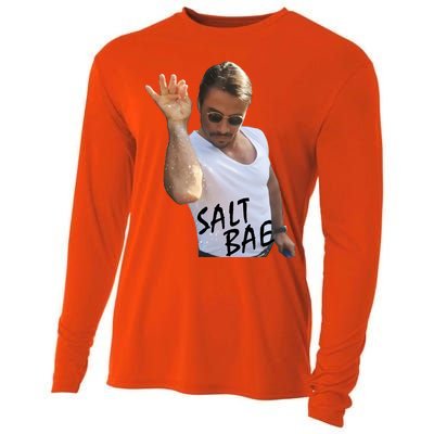 Salt Bae Funny Photo Meme Cooling Performance Long Sleeve Crew