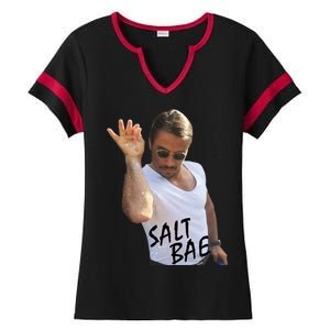 Salt Bae Funny Photo Meme Ladies Halftime Notch Neck Tee