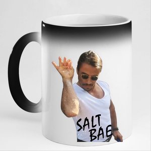 Salt Bae Funny Photo Meme 11oz Black Color Changing Mug