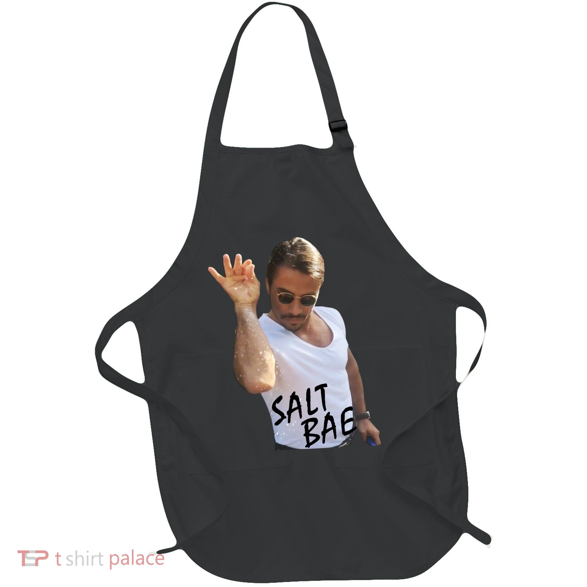 Salt Bae Funny Photo Meme Full-Length Apron With Pockets