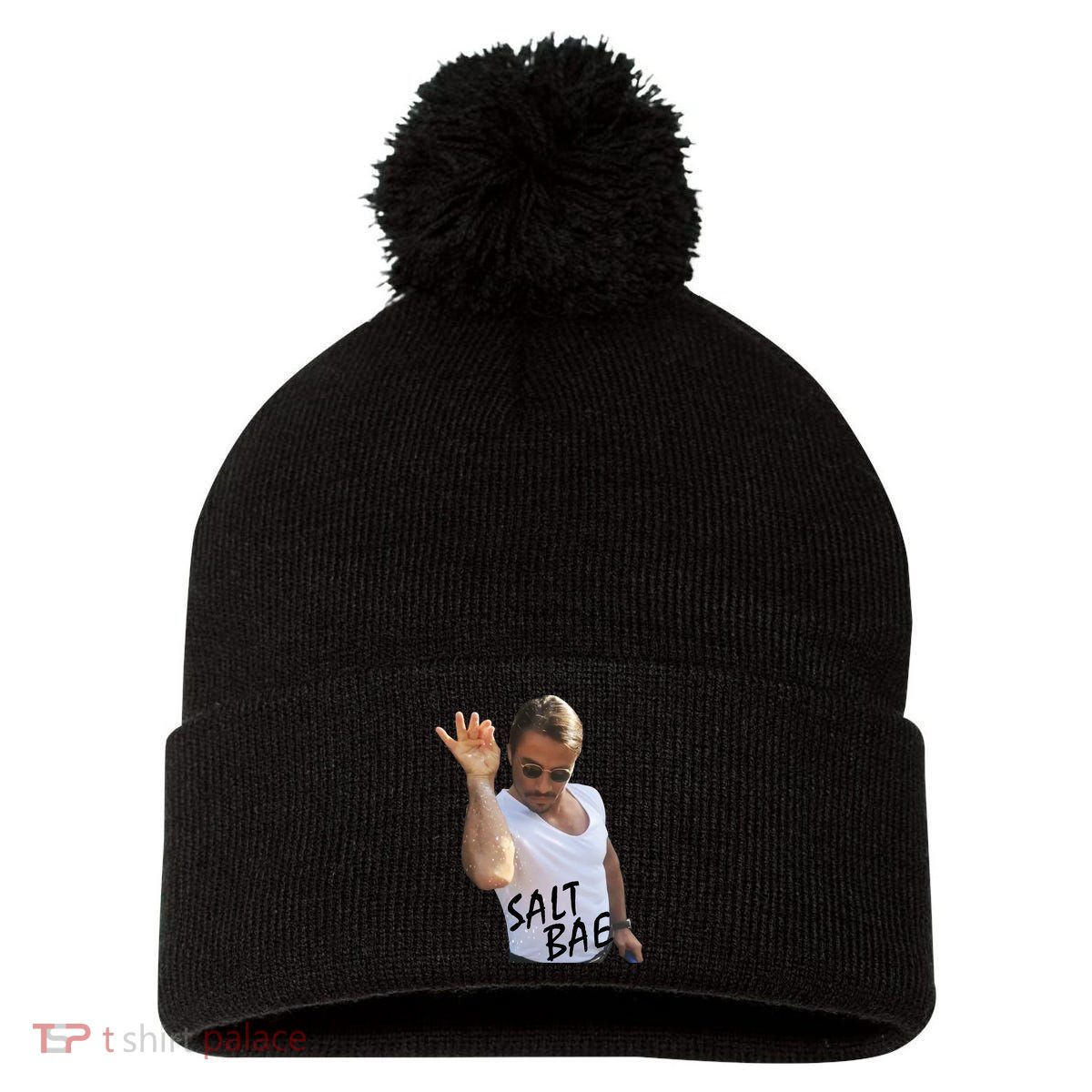 Salt Bae Funny Photo Meme Pom Pom 12in Knit Beanie