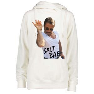 Salt Bae Funny Photo Meme Womens Funnel Neck Pullover Hood