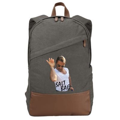 Salt Bae Funny Photo Meme Cotton Canvas Backpack