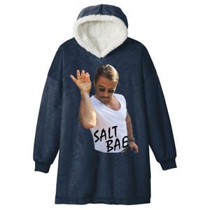 Salt Bae Funny Photo Meme Hooded Wearable Blanket