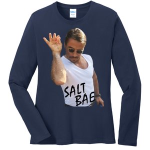 Salt Bae Funny Photo Meme Ladies Long Sleeve Shirt