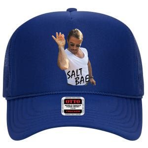 Salt Bae Funny Photo Meme High Crown Mesh Back Trucker Hat