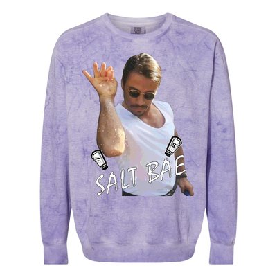 Salt Bae Meme Funny Salt Shaker Colorblast Crewneck Sweatshirt