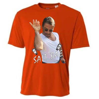 Salt Bae Meme Funny Salt Shaker Cooling Performance Crew T-Shirt