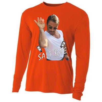 Salt Bae Meme Funny Salt Shaker Cooling Performance Long Sleeve Crew