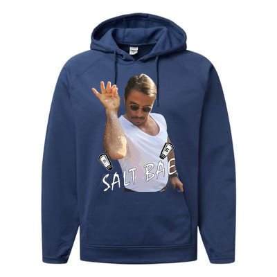 Salt Bae Meme Funny Salt Shaker Performance Fleece Hoodie