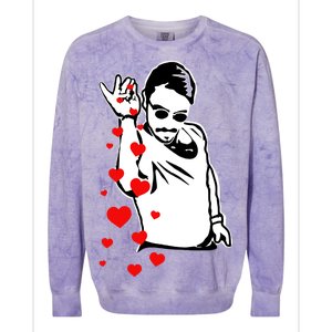 Salt Bae Valentines Day Colorblast Crewneck Sweatshirt