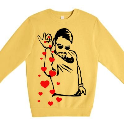 Salt Bae Valentines Day Premium Crewneck Sweatshirt