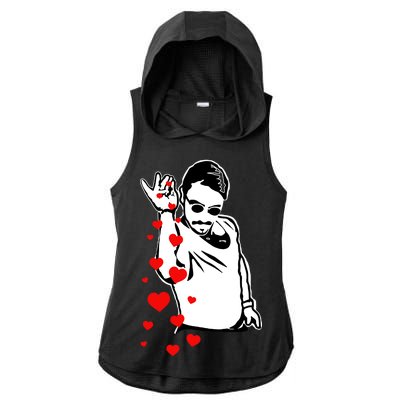 Salt Bae Valentines Day Ladies PosiCharge Tri-Blend Wicking Draft Hoodie Tank