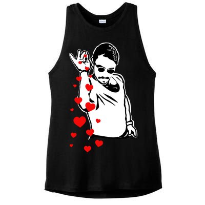 Salt Bae Valentines Day Ladies PosiCharge Tri-Blend Wicking Tank