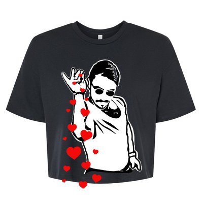 Salt Bae Valentines Day Bella+Canvas Jersey Crop Tee