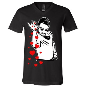 Salt Bae Valentines Day V-Neck T-Shirt