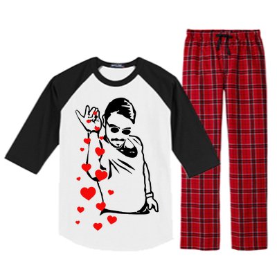 Salt Bae Valentines Day Raglan Sleeve Pajama Set