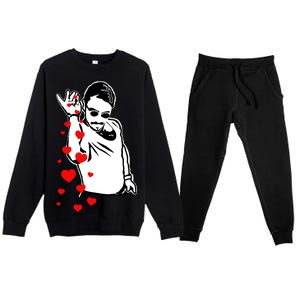 Salt Bae Valentines Day Premium Crewneck Sweatsuit Set