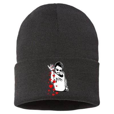 Salt Bae Valentines Day Sustainable Knit Beanie