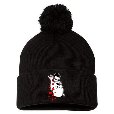Salt Bae Valentines Day Pom Pom 12in Knit Beanie