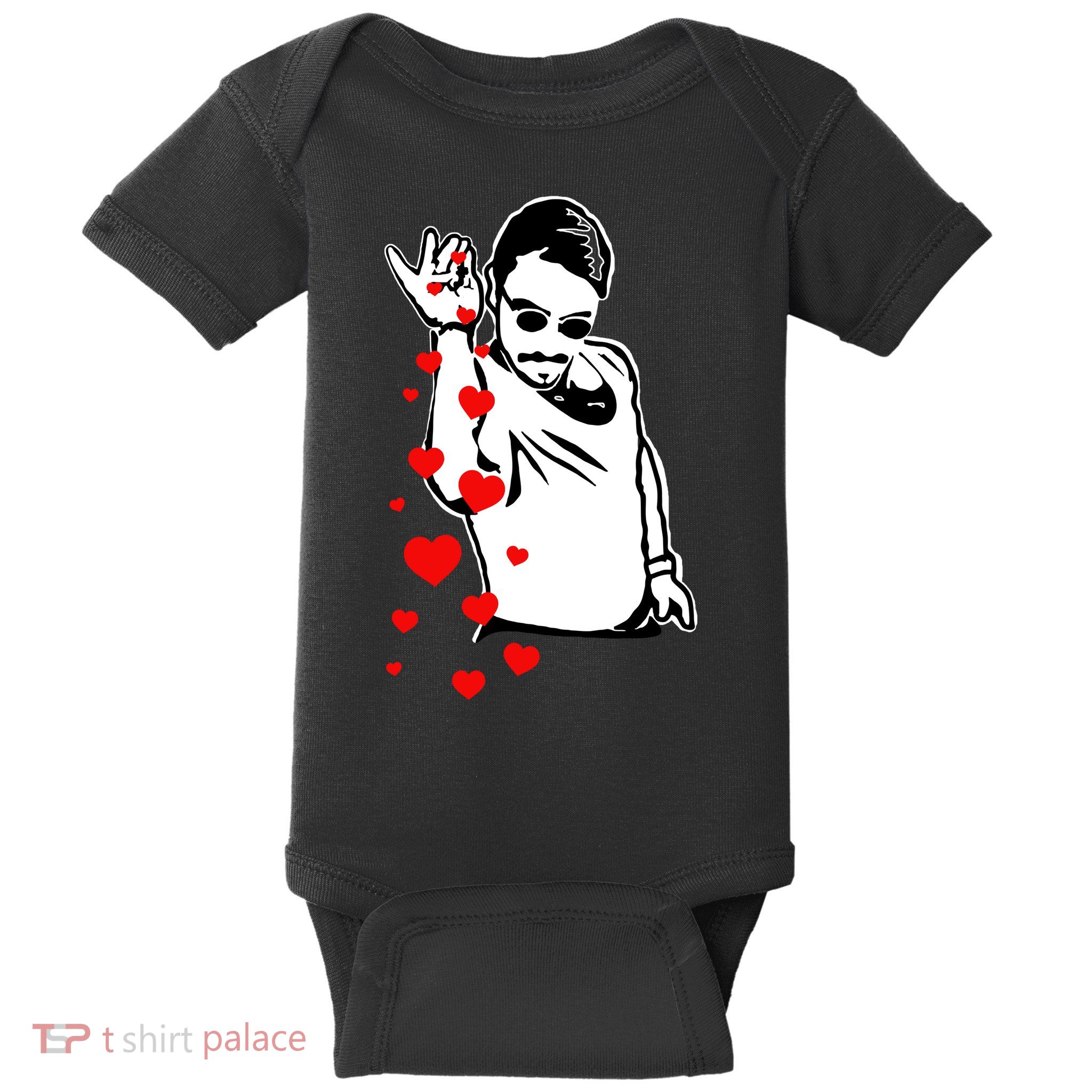 Salt Bae Valentines Day Baby Bodysuit
