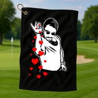 Salt Bae Valentines Day Golf Towel