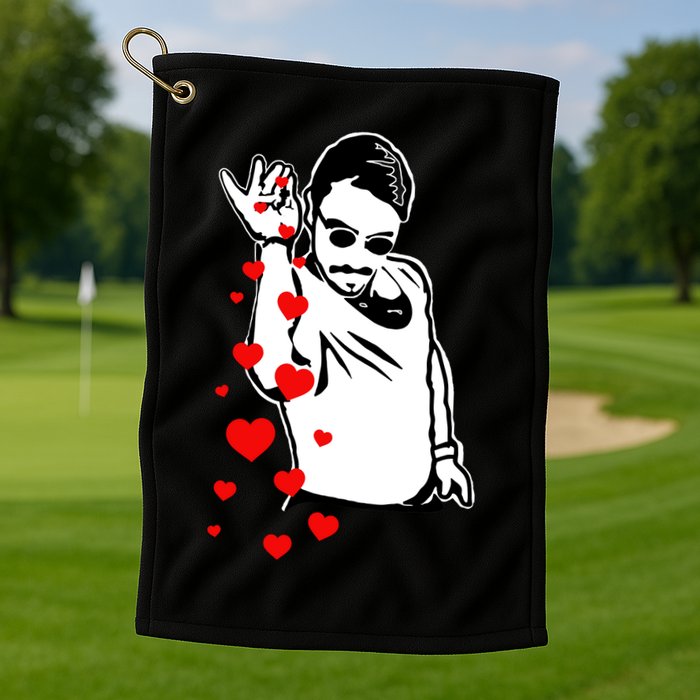 Salt Bae Valentines Day Golf Towel