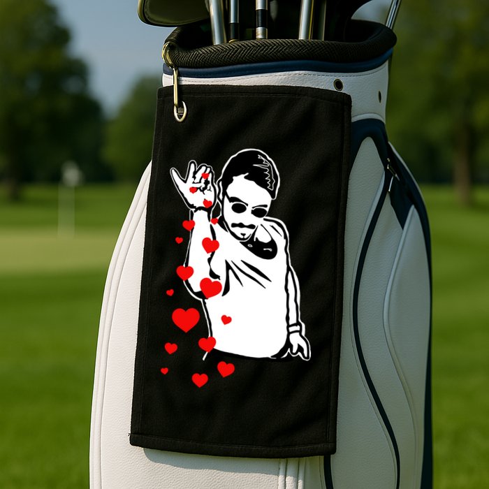 Salt Bae Valentines Day Golf Towel