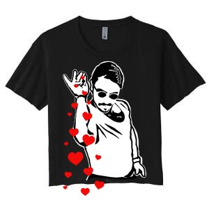 Salt Bae Valentines Day Women's Crop Top Tee