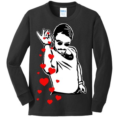 Salt Bae Valentines Day Kids Long Sleeve Shirt