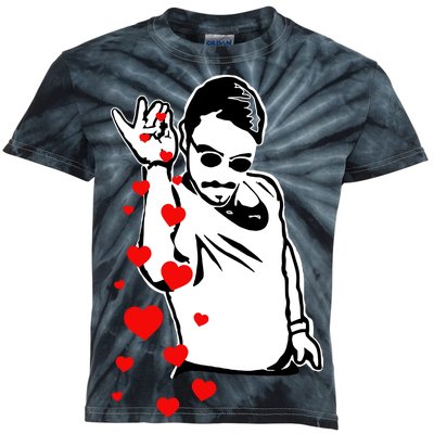 Salt Bae Valentines Day Kids Tie-Dye T-Shirt