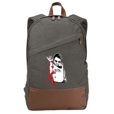 Salt Bae Valentines Day Cotton Canvas Backpack