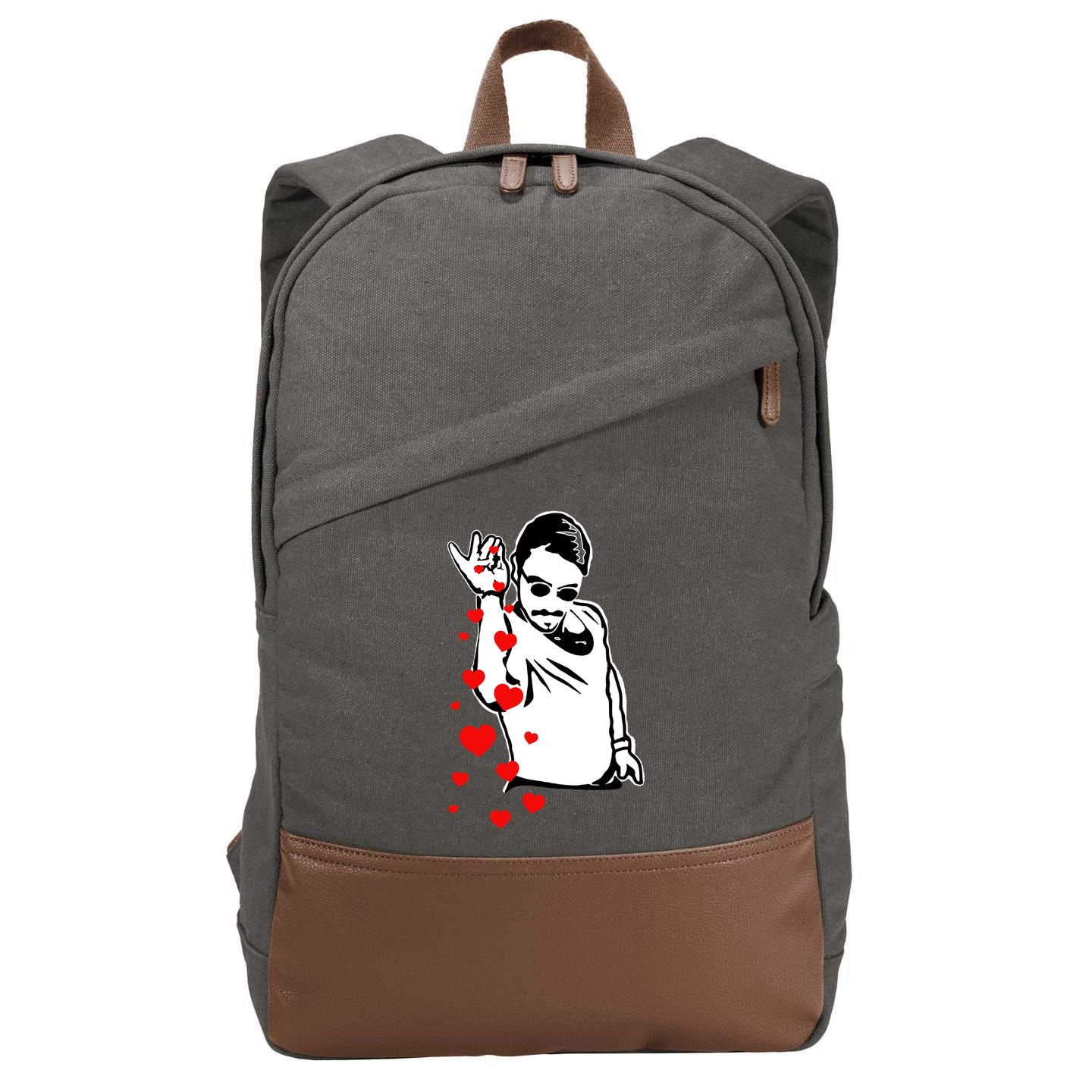 Salt Bae Valentines Day Cotton Canvas Backpack