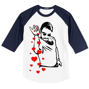 Salt Bae Valentines Day Baseball Sleeve Shirt