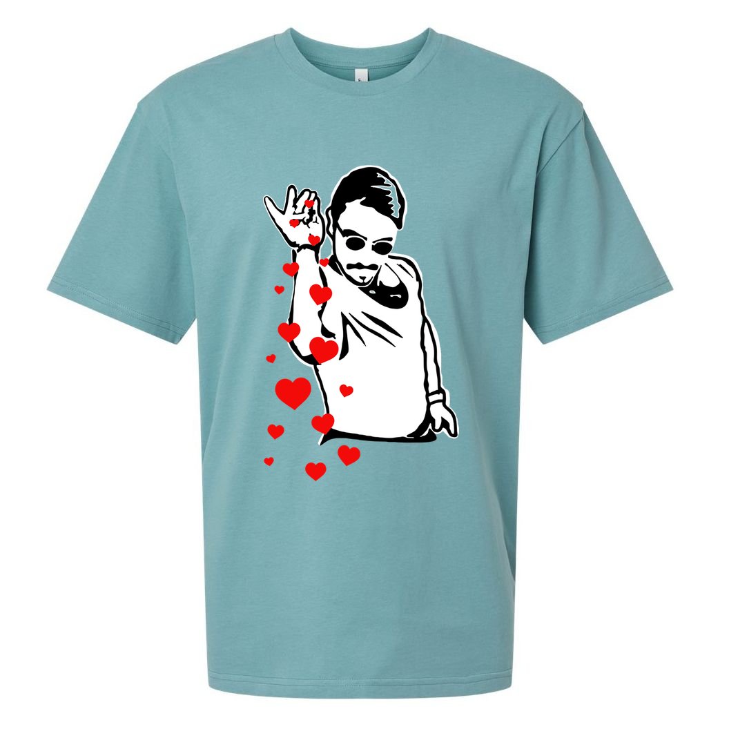 Salt Bae Valentines Day Sueded Cloud Jersey T-Shirt