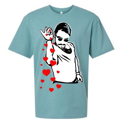 Salt Bae Valentines Day Sueded Cloud Jersey T-Shirt