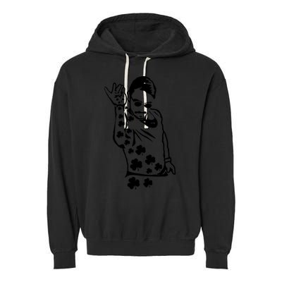 Salt Bay Guy Irish Clovers Funny Meme St. Patrick's Day Garment-Dyed Fleece Hoodie
