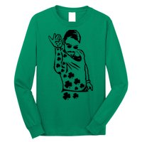 Salt Bay Guy Irish Clovers Funny Meme St. Patrick's Day Long Sleeve Shirt