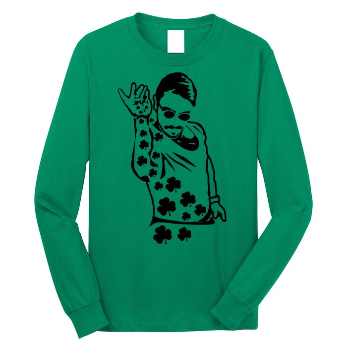 Salt Bay Guy Irish Clovers Funny Meme St. Patrick's Day Long Sleeve Shirt