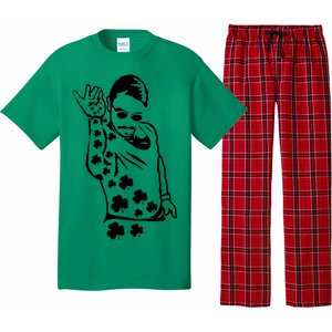 Salt Bay Guy Irish Clovers Funny Meme St. Patrick's Day Pajama Set