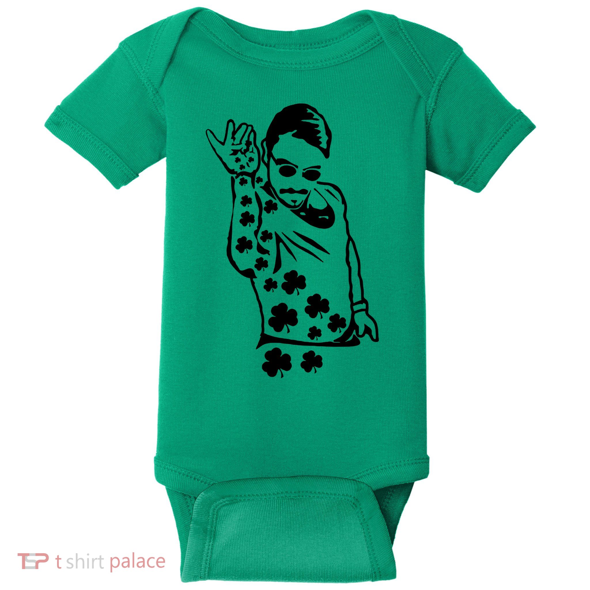 Salt Bay Guy Irish Clovers Funny Meme St. Patrick's Day Baby Bodysuit