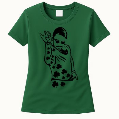 Salt Bay Guy Irish Clovers Funny Meme St. Patrick's Day Womens T-Shirt