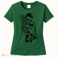 Salt Bay Guy Irish Clovers Funny Meme St. Patrick's Day Womens T-Shirt